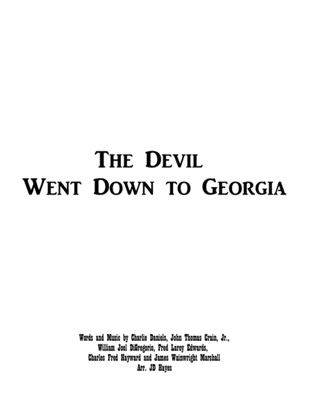 The Devil Went Down To Georgia image number null