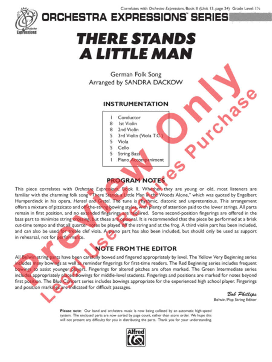 There Stands a Little Man Orchestra scores gallery preview page 2
