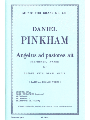 Angelus Ad Pastores Ait (choral-female Accompanied)