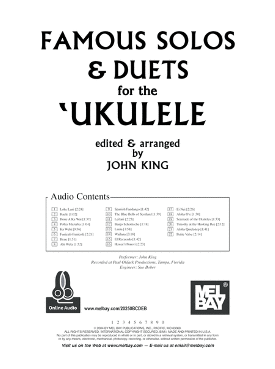 Famous Solos and Duets for the Ukulele Ukulele scores gallery preview page 2
