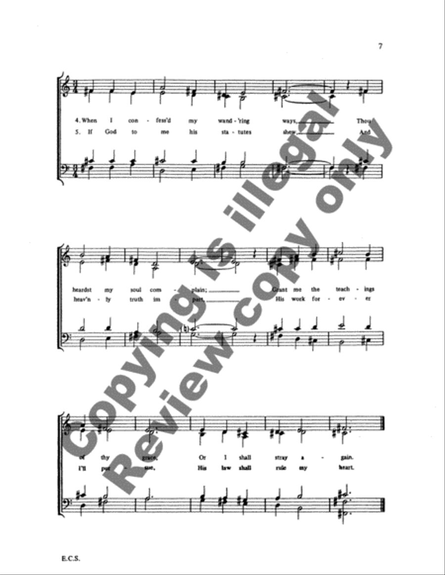 Six Hymns to Doctor Watts 4-Part scores gallery preview page 12