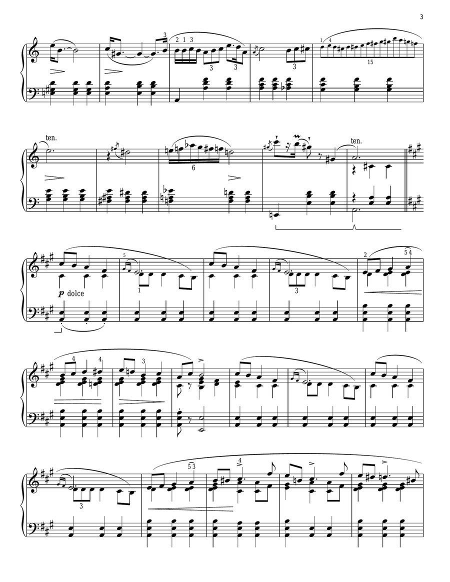 Mazurka In A Minor, Op. 17, No. 4 Piano Solo scores gallery preview page 3