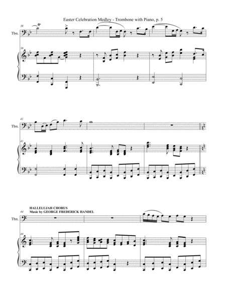 EASTER CELEBRATION MEDLEY (for Trombone and Piano with Trombone Part) image number null