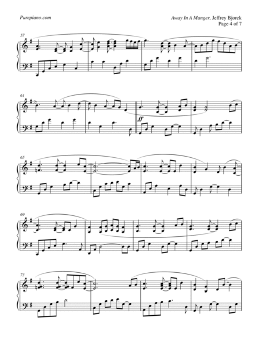 Away in a Manger Piano Solo scores gallery preview page 4