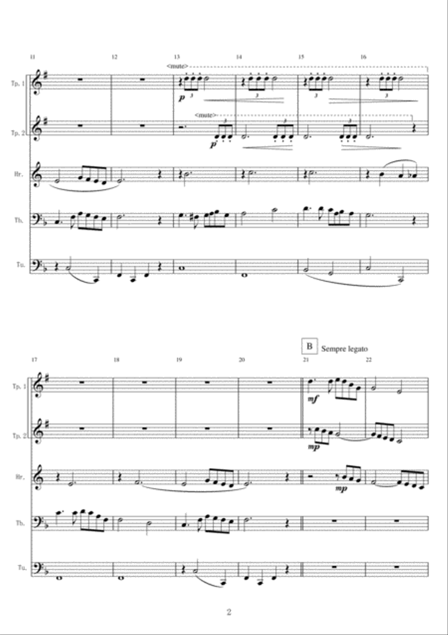 <Brass Quintet> What A Friend We Have In Jesus Brass Quintet scores gallery preview page 2