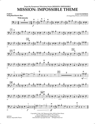 Mission: Impossible Theme (arr. Paul Lavender) - Pt.5 - String/Electric Bass