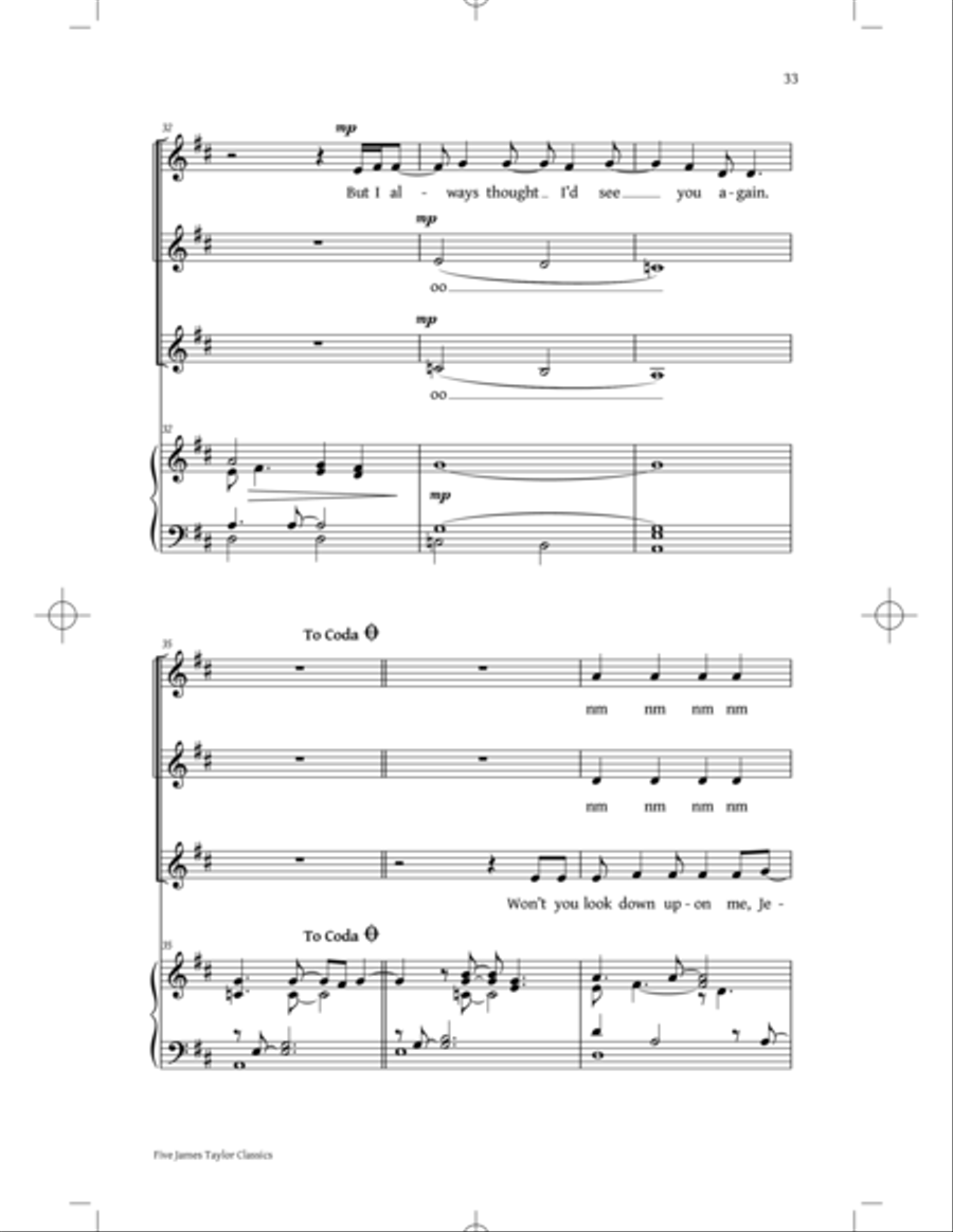 You've Got A Friend: Five James Taylor Classics SSA scores gallery preview page 31