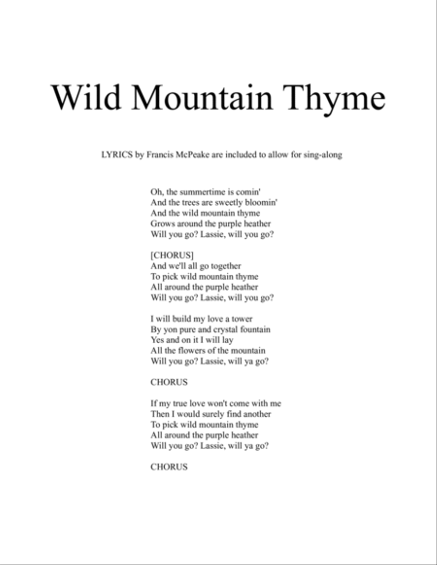 Wild Mountain Thyme Acoustic Guitar scores gallery preview page 2