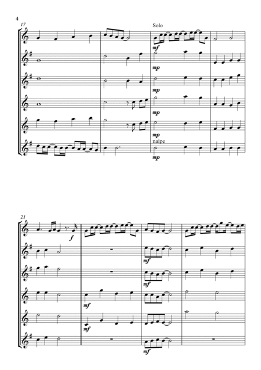 Great is the Lord Great is the Lord Woodwind Quartet scores gallery preview page 4
