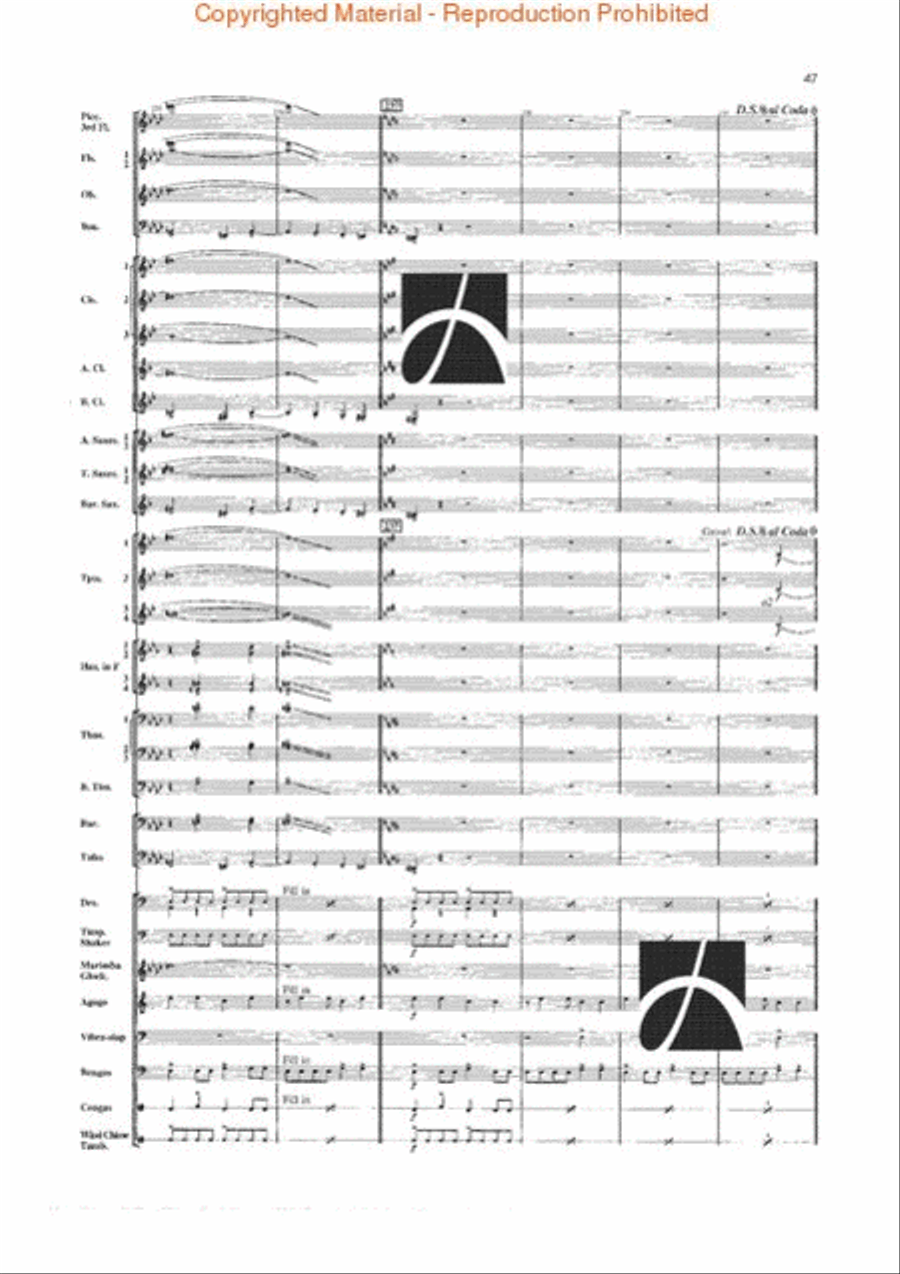 Jungle Fantasy Jungle Fantasy Concert Band scores gallery preview page 44