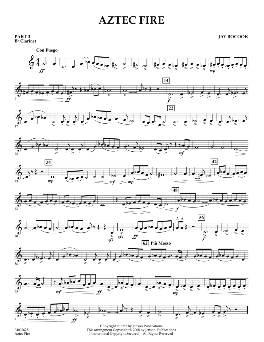 Aztec Fire - Pt.3 - Bb Clarinet