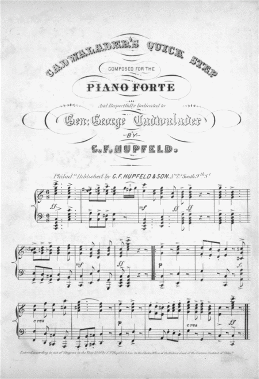 Cadwalader's Quick Step Piano Solo scores gallery preview page 2