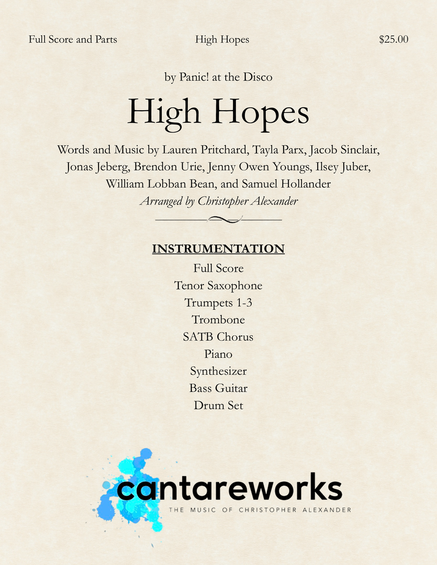 High Hopes Large Ensemble scores gallery preview page 1