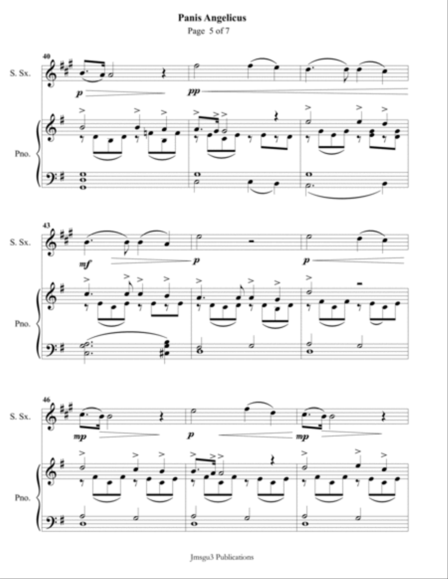 Franck: Panis Angelicus for Soprano Sax & Piano image number null