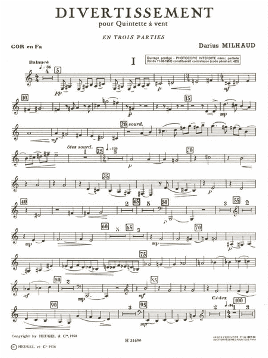 Divertissement En 3 Parties Op.299b (quintet-wind) 3-Part scores gallery preview page 2