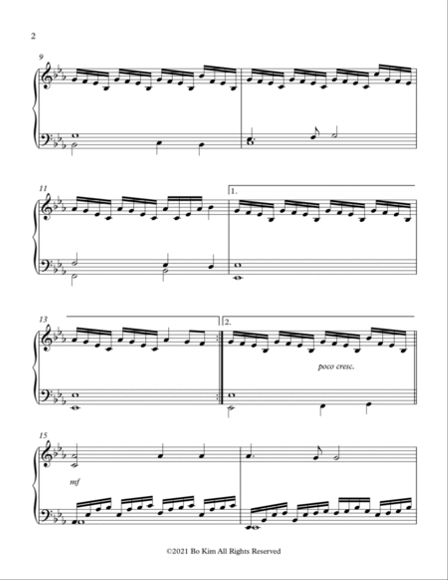 More Love To Thee (내 구주 예수를 더욱 사랑) Piano Solo scores gallery preview page 2