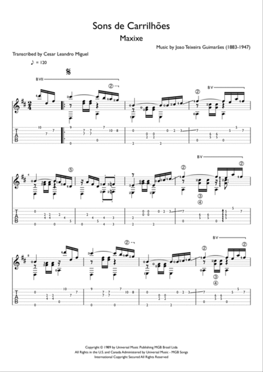 Sons De Carrilhoes Sons De Carrilhoes Acoustic Guitar scores gallery preview page 3