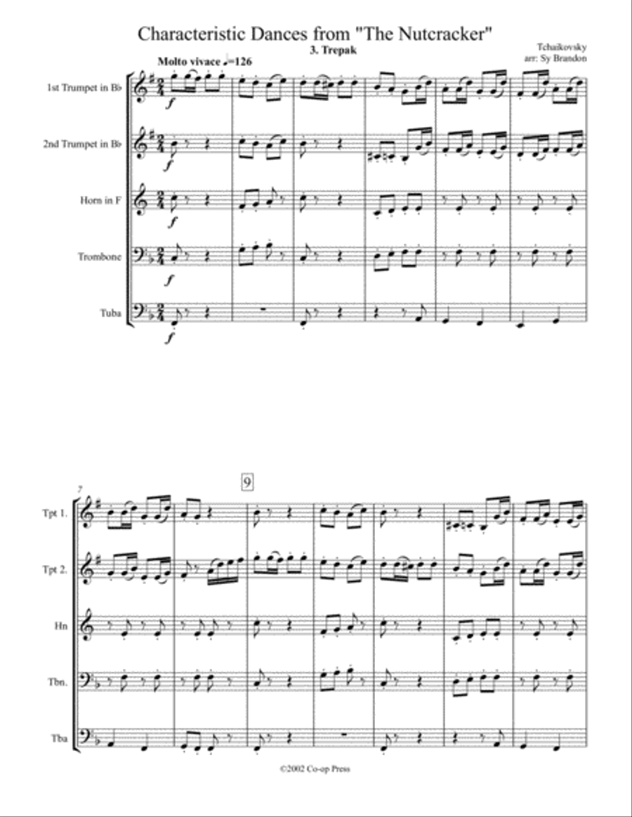 Trepak from the Nutcracker Suite Trepak from the Nutcracker Suite School and Community scores gallery preview page 1