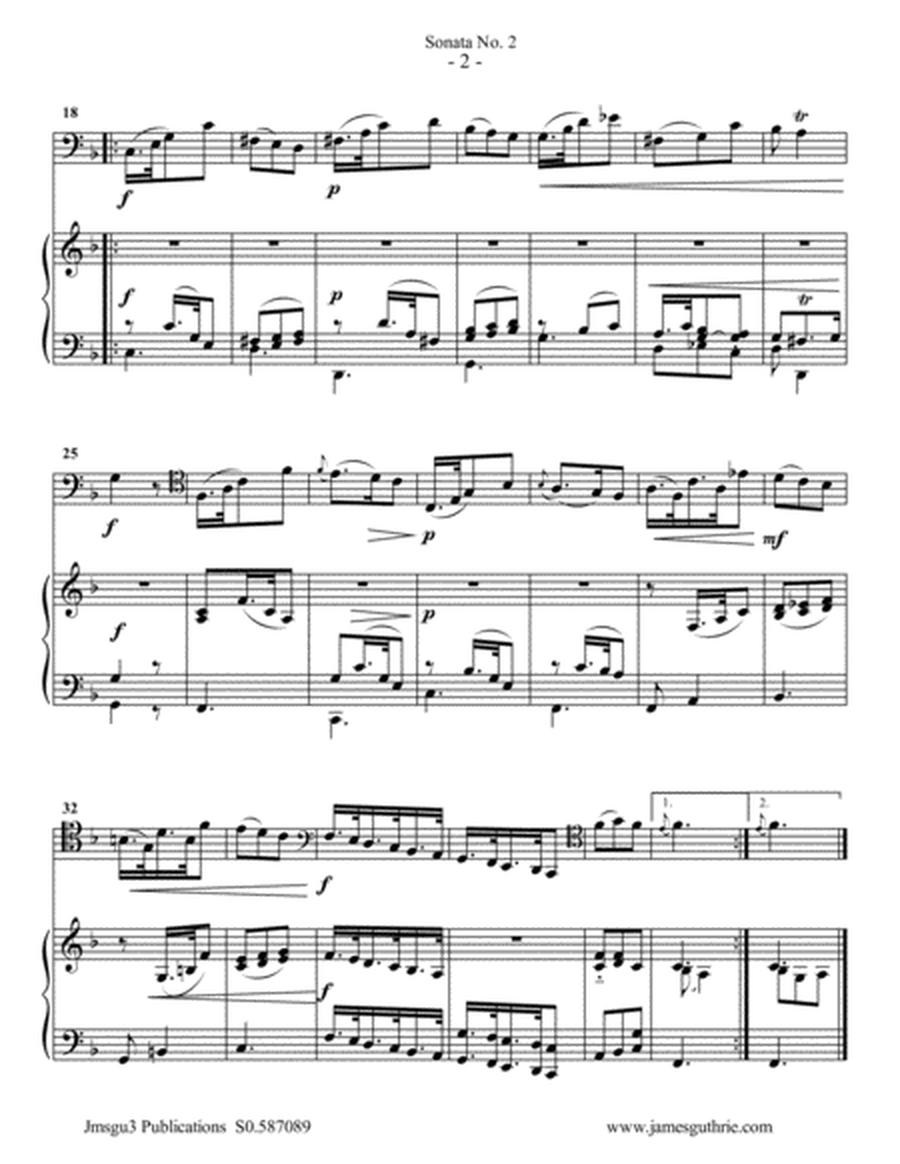 Vivaldi: Sonata No. 2 for Cello & Piano image number null