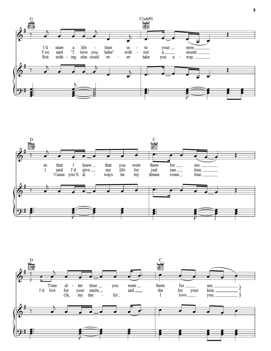 I Remember You Piano, Vocal, Guitar scores gallery preview page 3