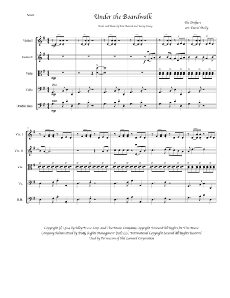 Under The Boardwalk String Orchestra scores gallery preview page 6