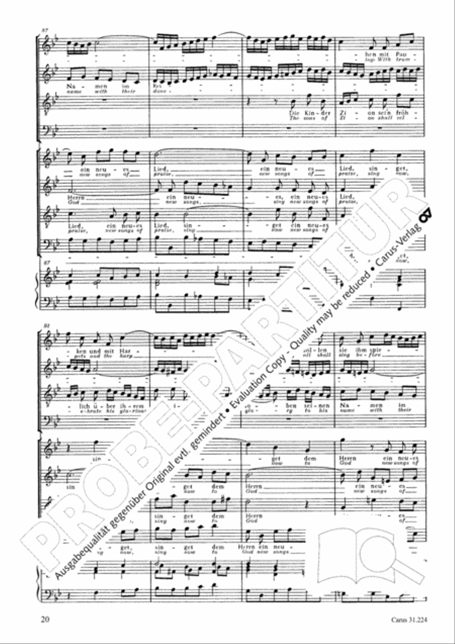 The Complete Motets (Samtliche Motetten) Choir scores gallery preview page 21