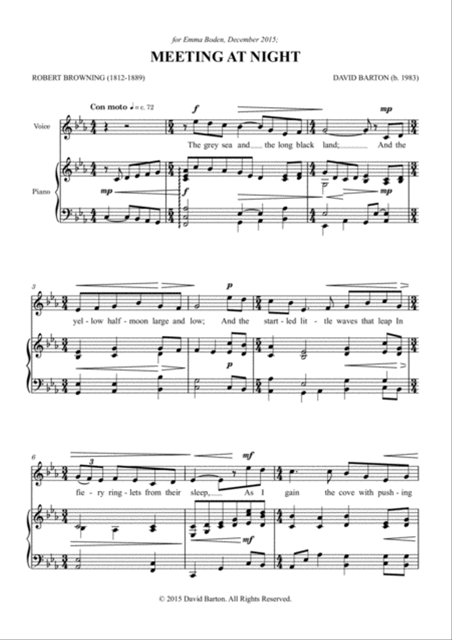 Meeting at Night Voice scores gallery preview page 3
