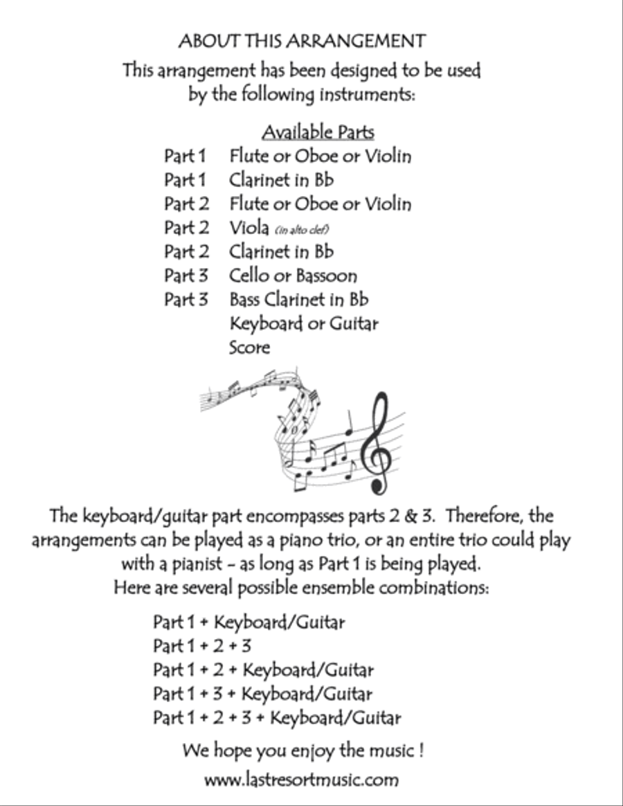 Just as I Am, Without One Plea for String Trio (or Wind Trio or Mixed Trio) Music for Three Small Ensemble scores gallery preview page 3