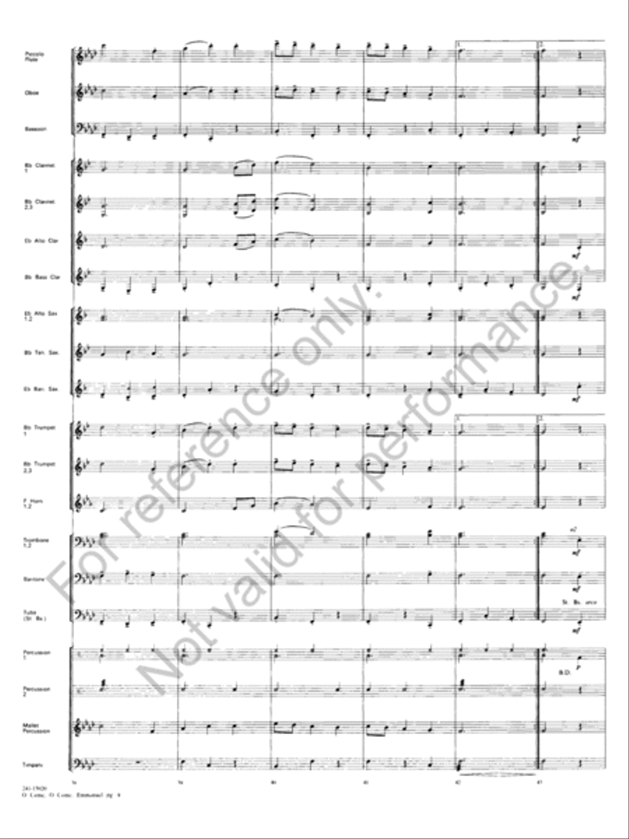O Come, O Come, Emmanuel Concert Band scores gallery preview page 10