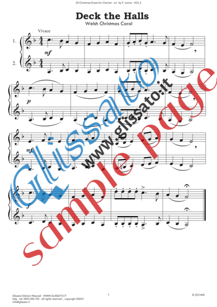 25 Christmas Duets for Clarinet - VOL.2 image number null