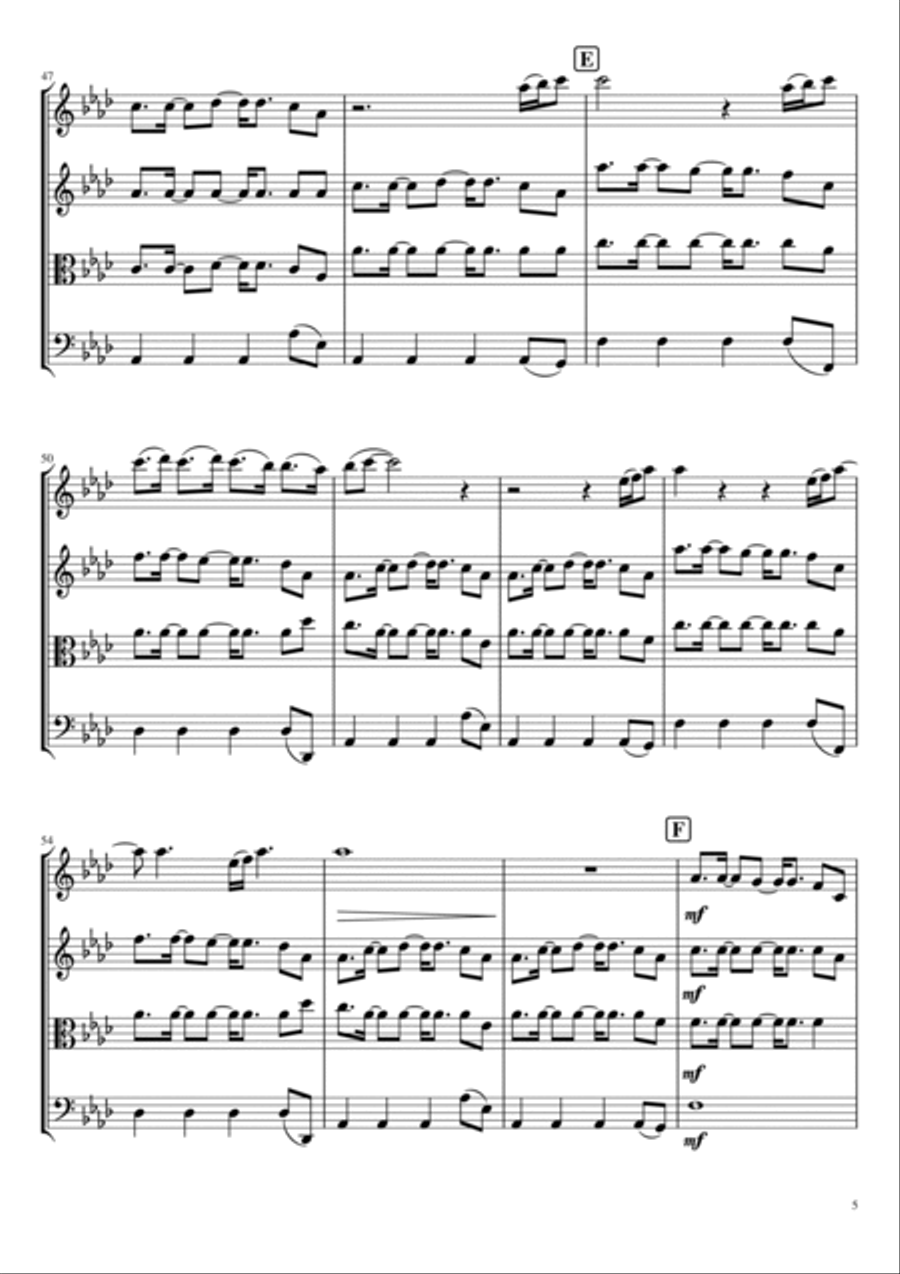 What About Us What About Us String Quartet scores gallery preview page 5