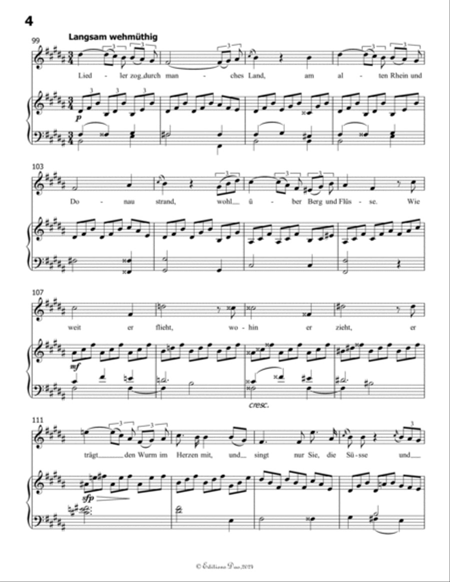 Der Liedler, by Schubert, Op.38(D.209), in c minor Voice scores gallery preview page 6