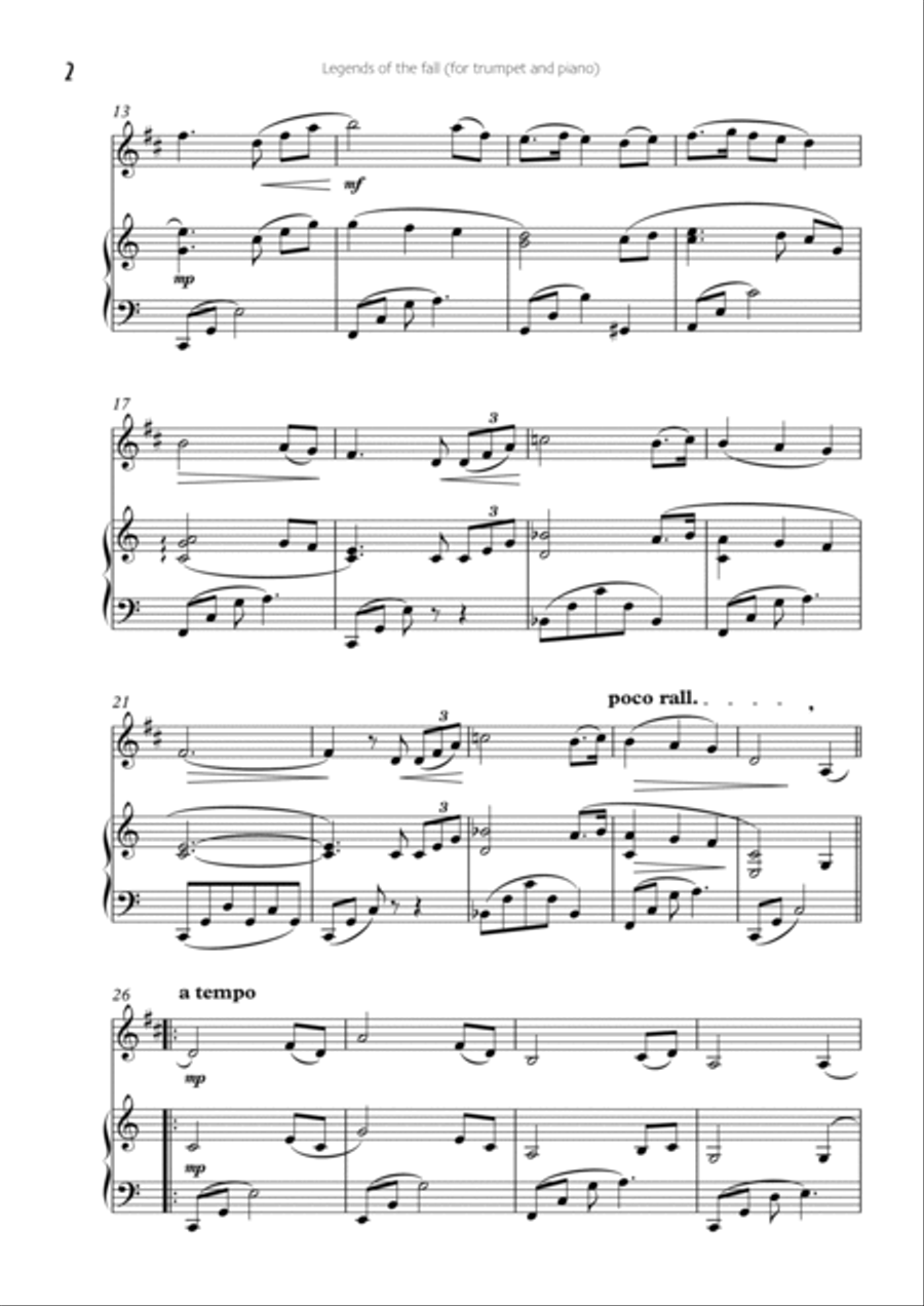 Legends Of The Fall B-Flat Trumpet scores gallery preview page 2