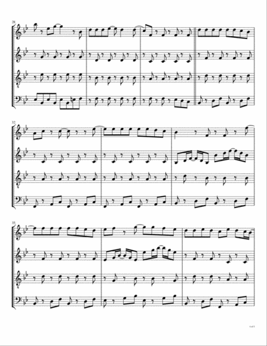 Ob-la-di, Ob-la-da Woodwind Quartet scores gallery preview page 5