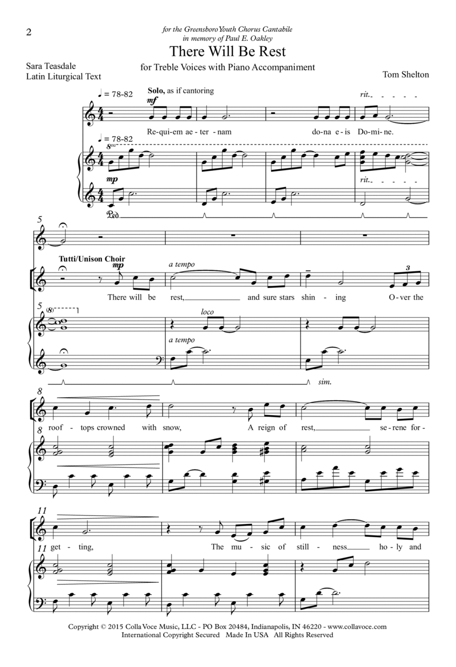 There Will Be Rest SSA scores gallery preview page 1