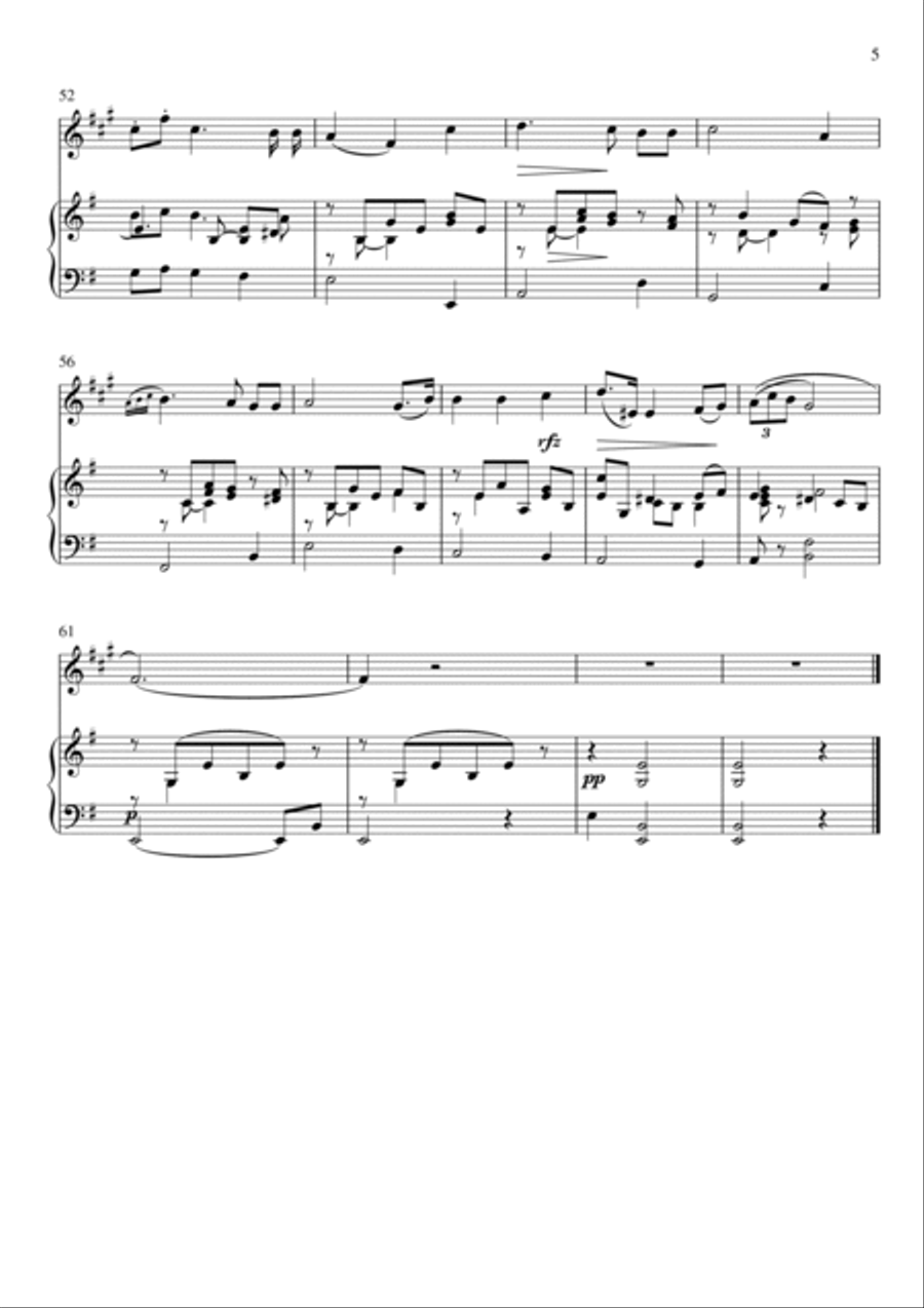 Antonio Cesti - Intorno all idol mio (Piano and Soprano Sax) Small Ensemble scores gallery preview page 5