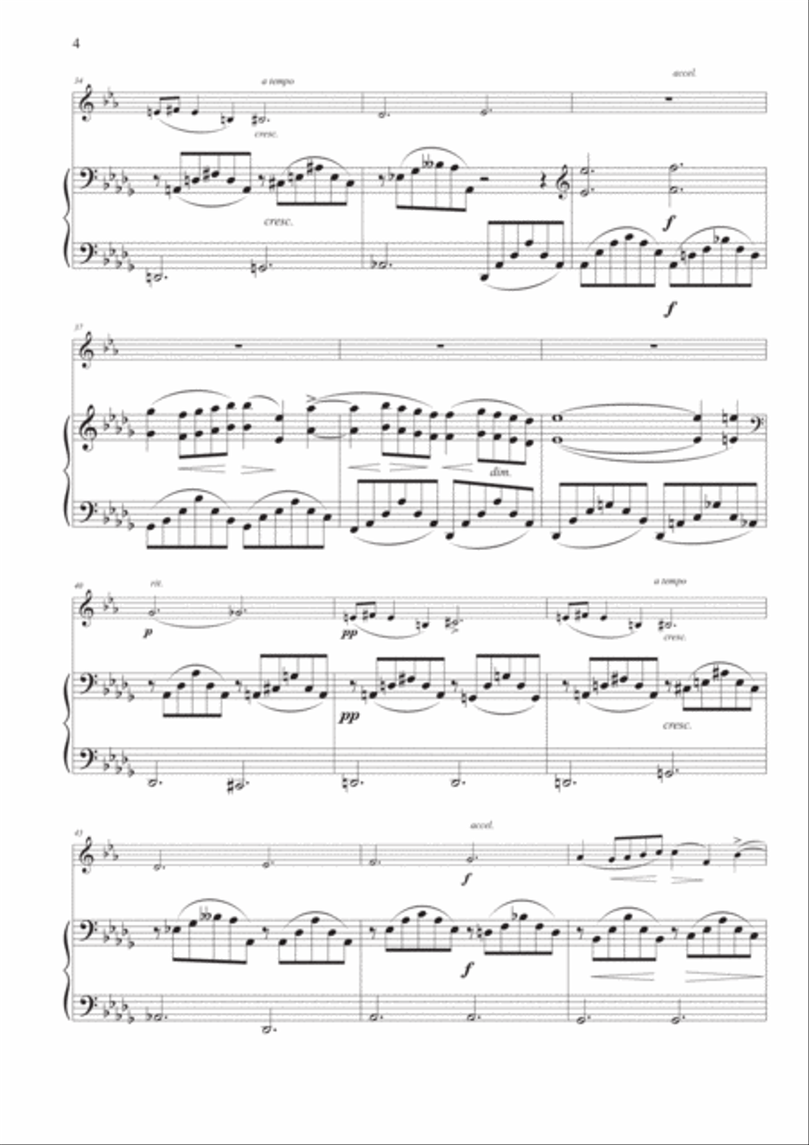 Nocturne Op. 9, No. 1 for Trumpet and Piano B-Flat Trumpet scores gallery preview page 4