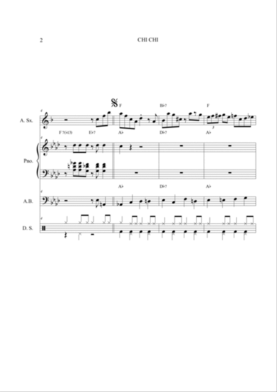 Chi Chi Chi Chi Jazz Ensemble scores gallery preview page 2