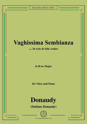 Donaudy-Vaghissima Sembianza,in B flat Major