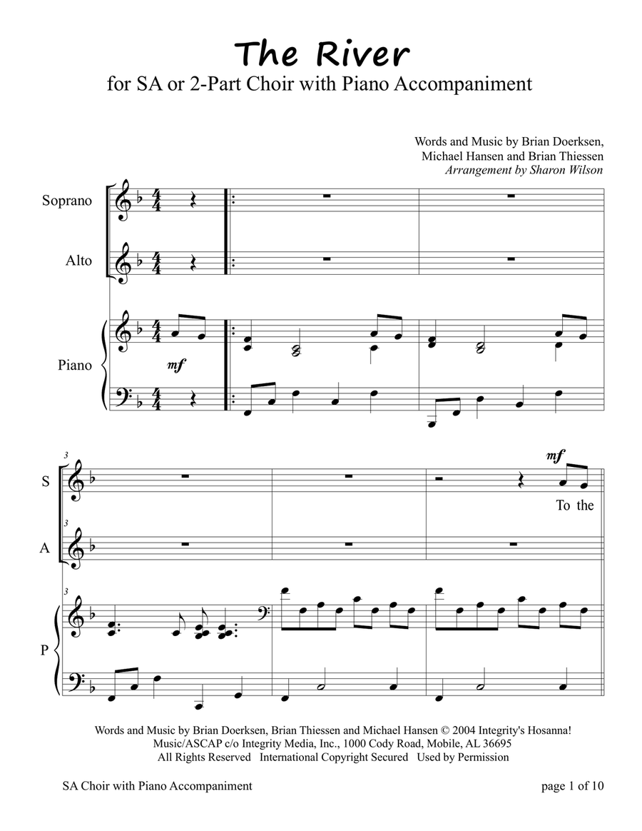 The River 2-Part scores gallery preview page 1