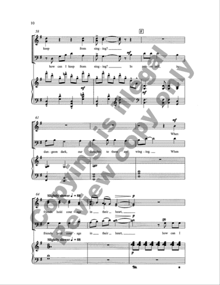 How Can I Keep from Singing? (Choral Score) 4-Part scores gallery preview page 23