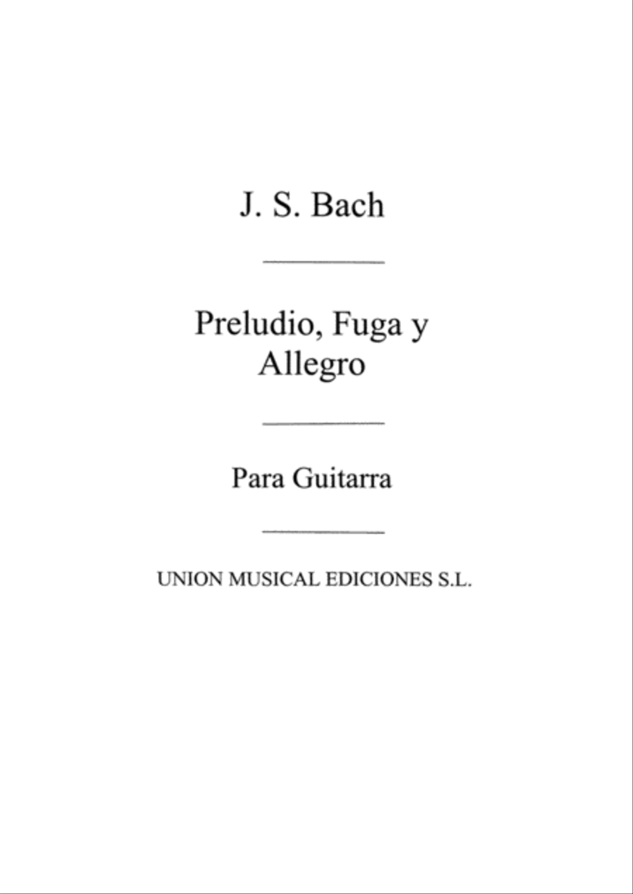 Preludio Fuga Y Allegro Para Laud Acoustic Guitar scores gallery preview page 1