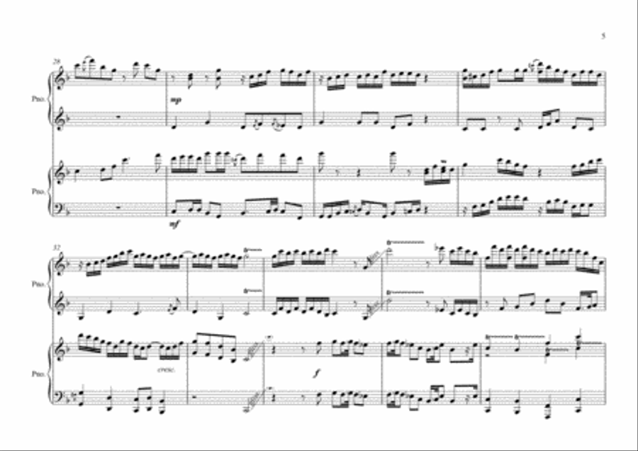 Variations on Hokkien Folk Songs 1 Piano, 4-Hands scores gallery preview page 5