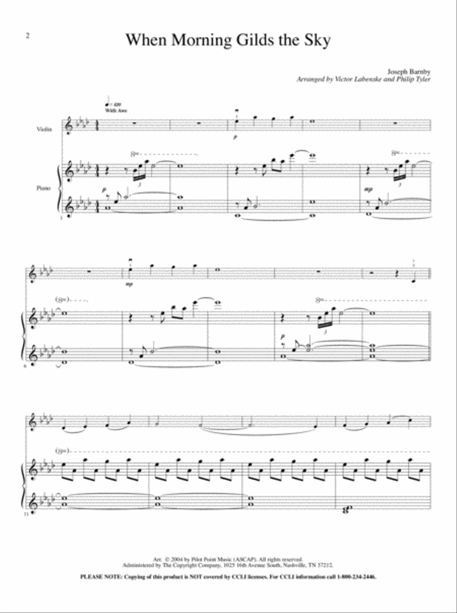 Worship Suite for Violin and Piano - Split-track Accompaniment CD Violin Solo scores gallery preview page 2