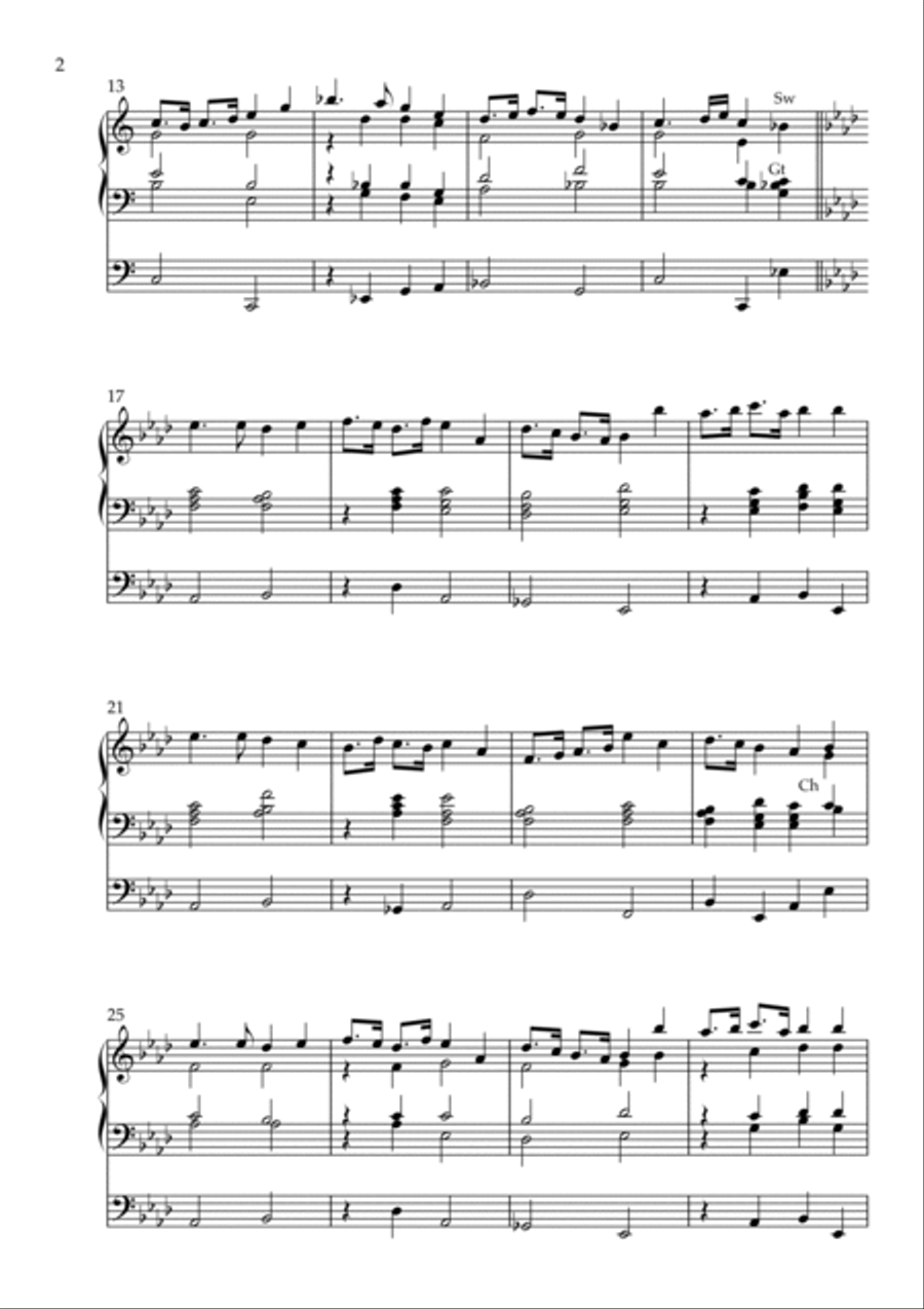St John's Processional, Op. 129 (Organ Solo) by Vidas Pinkevicius (2022) Organ Solo scores gallery preview page 2