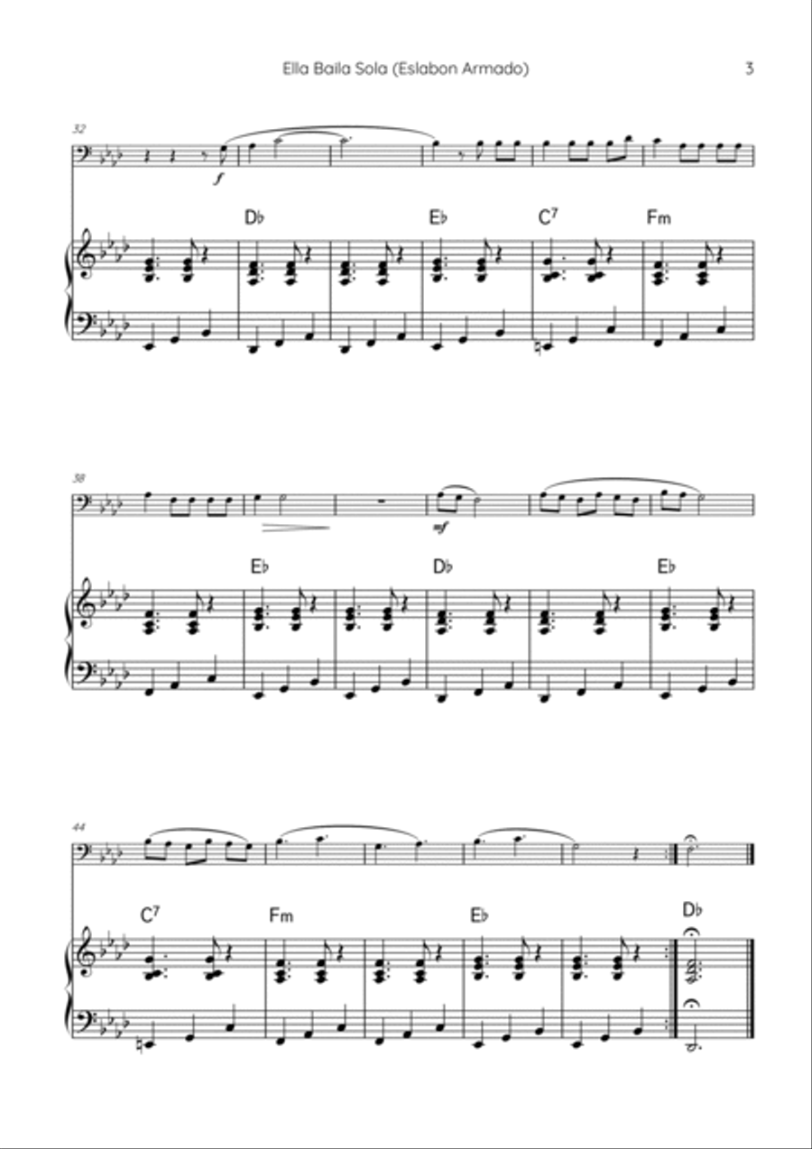 Ella Baila Sola Piano scores gallery preview page 3