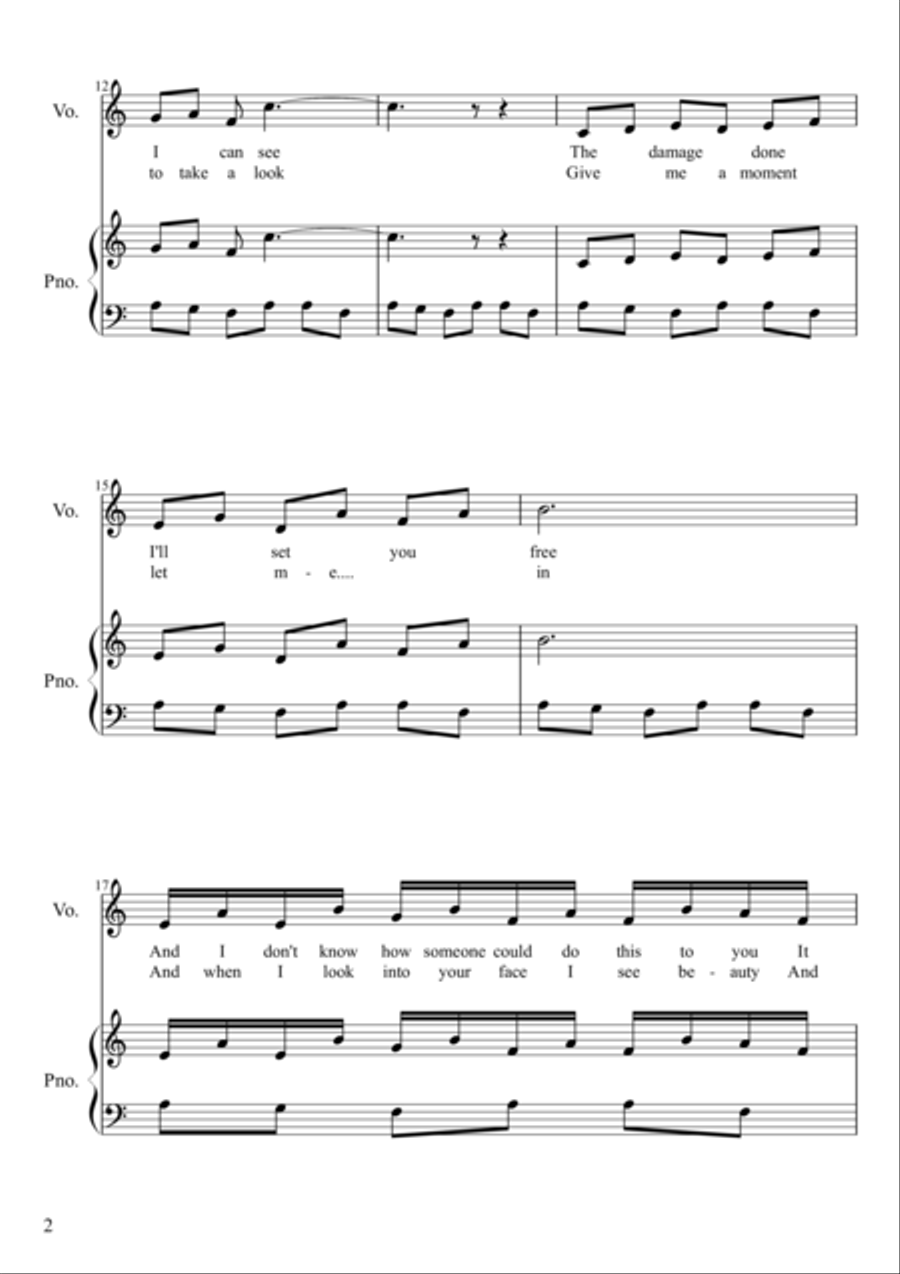 Baby (To Love Again) Piano Solo scores gallery preview page 2