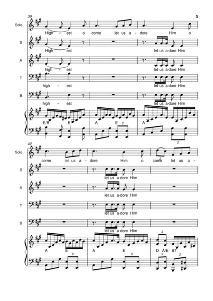 O come all ye faithfull (Adeste Fidelis) - Christmas Song - Arr. Forevergreens Music for SATB Choir image number null