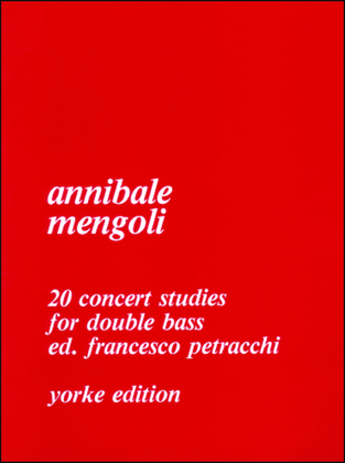 Book cover for Twenty Concert Studies. DB