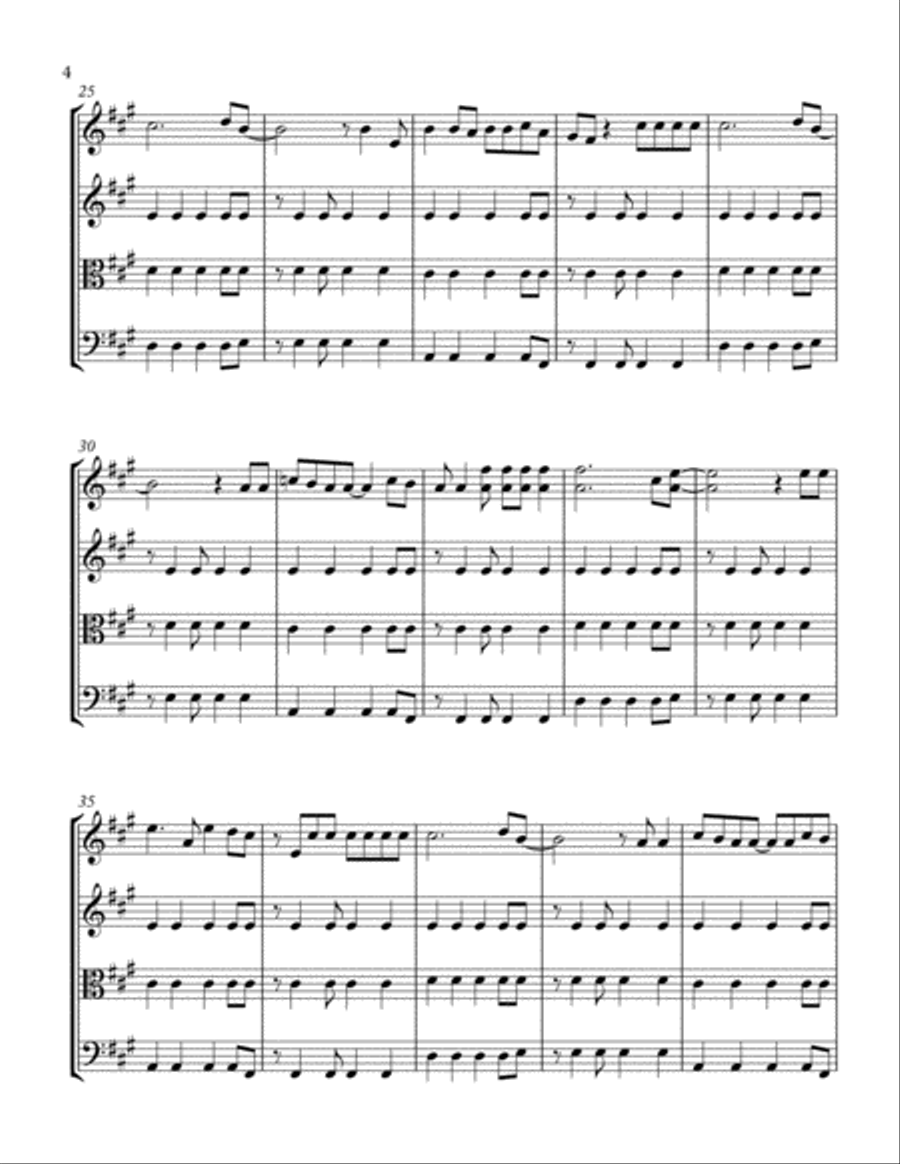 Viva La Vida String Quartet scores gallery preview page 4